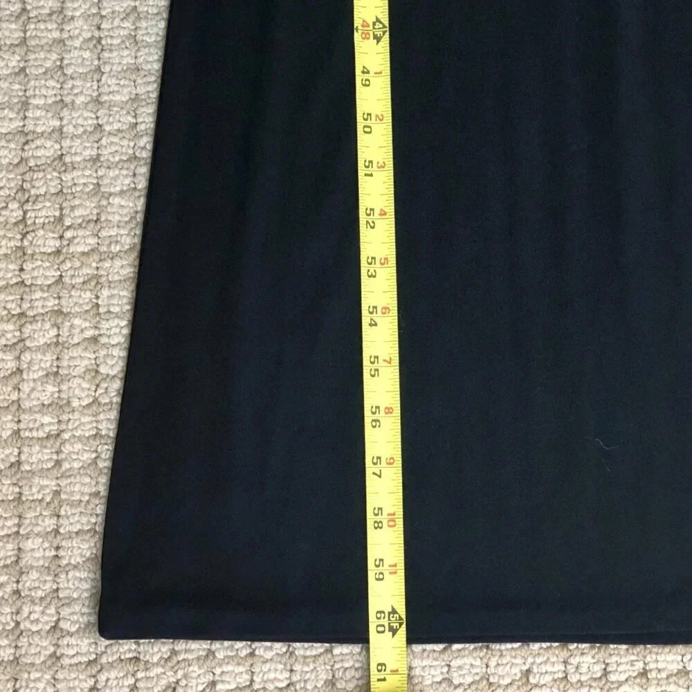 Ralph Lauren Long Black Jersey Dress Embellished with Shiny Pebble, Size M - Picture 5 of 9